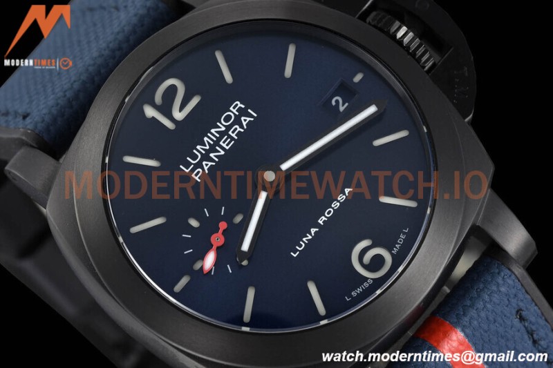 Panerai - PAM1408 Luminor Quaranta Luna Rossa 40mm DLC/RU Blue VSF P900