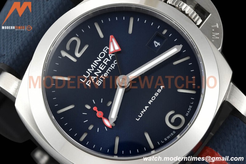 Panerai - PAM1404 Luminor Quaranta BiTempo GMT 40mm SS/RU Blue VSF P900