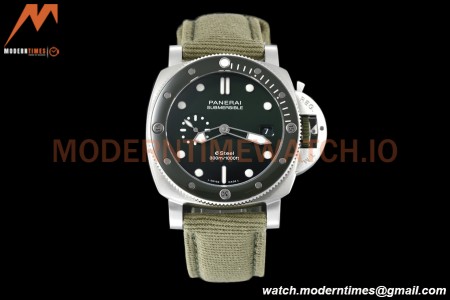 Panerai - PAM1287 Submersible QuarantaQuattro Automatic 44mm SS/NY Green SBF P900