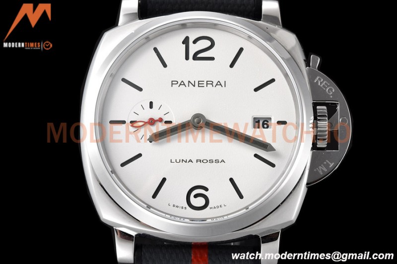Panerai - PAM1381 Luminor Due Luna Rossa 42mm SS/RU White VSF P900