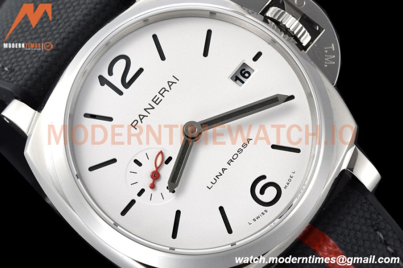 Panerai - PAM1381 Luminor Due Luna Rossa 42mm SS/RU White VSF P900