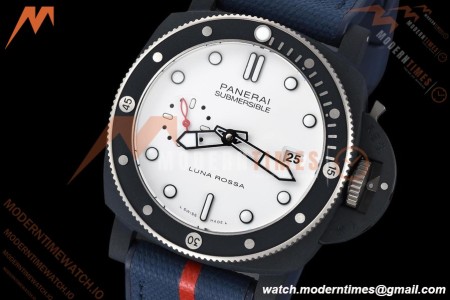 Panerai - PAM1543 Submersible QuarantaQuattro Luna Rossa 44mm CER/RU White VSF P900