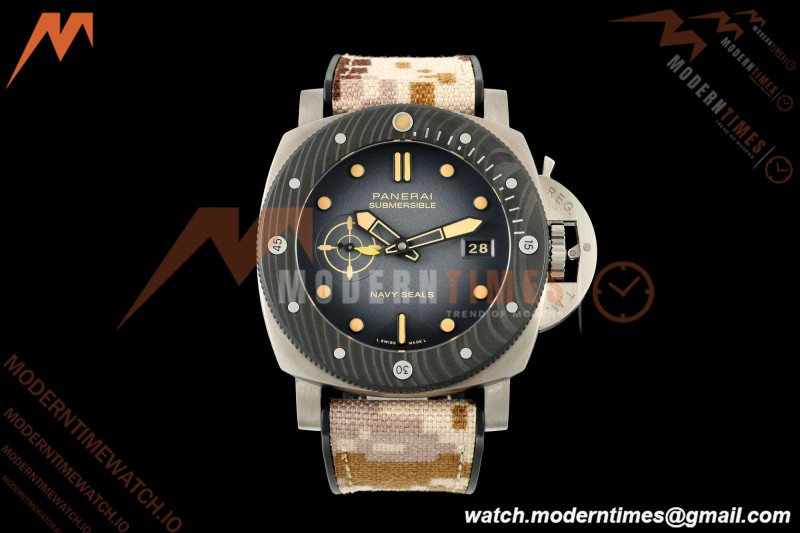 Panerai - PAM1669 Submersible Navy SEALs Titanio 47mm TI/CAR/RU G-Black VSF P900 | 파네라이 - PAM1669 서브머서블 네이비 실 티타니오 47mm TI/CAR/RU G-블랙 VSF P900