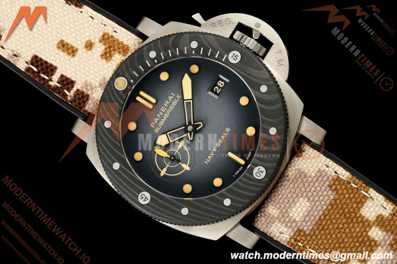 Panerai - PAM1669 Submersible Navy SEALs Titanio 47mm TI/CAR/RU G-Black VSF P900 | 파네라이 - PAM1669 서브머서블 네이비 실 티타니오 47mm TI/CAR/RU G-블랙 VSF P900
