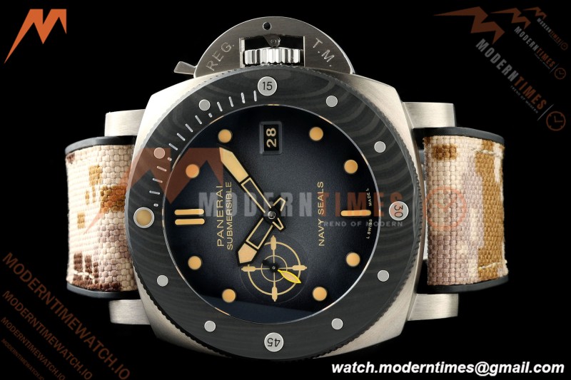 Panerai - PAM1669 Submersible Navy SEALs Titanio 47mm TI/CAR/RU G-Black VSF P900 | 파네라이 - PAM1669 서브머서블 네이비 실 티타니오 47mm TI/CAR/RU G-블랙 VSF P900