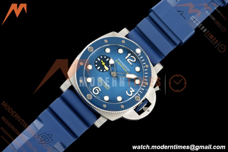Panerai - PAM1676 Submersible QuarantaQuattro Mike Horn 44mm SS/RU Blue VSF P900