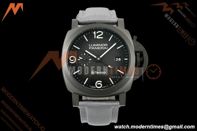 Panerai - PAM1467 Luminor Marina 1950 BiTempo Titanium DLC 44mm TI/NY Black Dial VSF P9010 | 파네라이 - PAM1467 Luminor Marina 1950 BiTempo 티타늄 DLC 44mm TI/NY 블랙 다이얼 VSF P9010