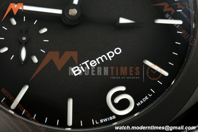 Panerai - PAM1467 Luminor Marina 1950 BiTempo Titanium DLC 44mm TI/NY Black Dial VSF P9010 | 파네라이 - PAM1467 Luminor Marina 1950 BiTempo 티타늄 DLC 44mm TI/NY 블랙 다이얼 VSF P9010
