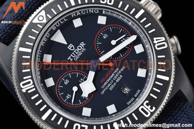 Tudor - Pelagos FXD Chrono 25807KN 43mm Alinghi Red Bull TI/NY Blue M+F A7750