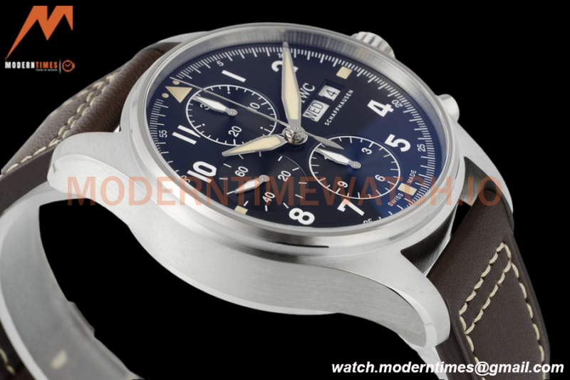IWC - Pilots Chrono Spitfire IW387903 SS/LE Blk/Num ZF V2 A7750