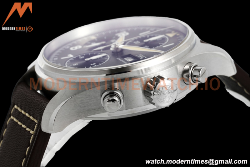 IWC - Pilots Chrono Spitfire IW387903 SS/LE Blk/Num ZF V2 A7750
