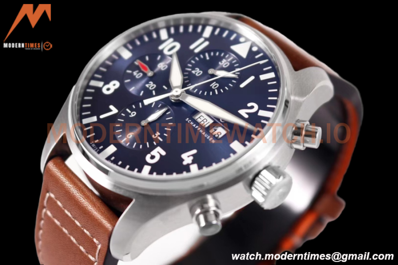 IWC - Pilots Chrono "Le Petit Prince" IW377714 SS/LE Blue/Num ZF V2 A7750