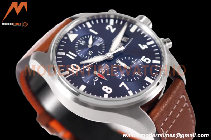 IWC - Pilots Chrono "Le Petit Prince" IW377714 SS/LE Blue/Num ZF V2 A7750