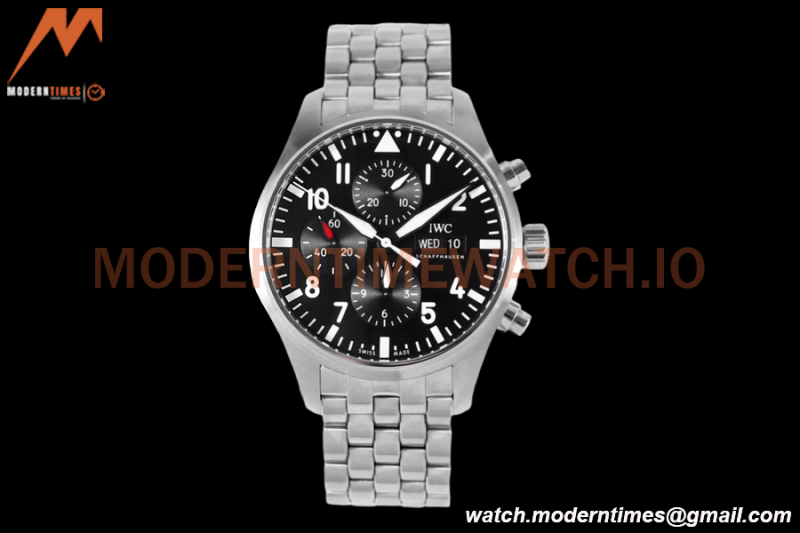 IWC - Pilots Chrono IW377710 SS/SS Blk/Num ZF V2 A7750
