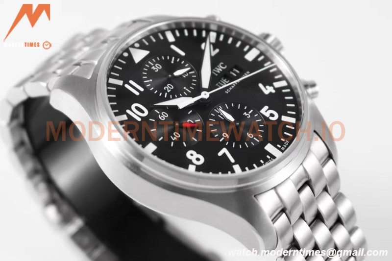 IWC - Pilots Chrono IW377710 SS/SS Blk/Num ZF V2 A7750