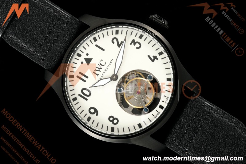 IWC - Big Pilots 43mm Le Petit Prince PVD/LE White Dial RMSF Tourbillon