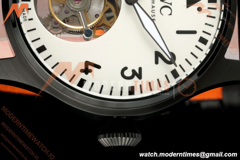 IWC - Big Pilots 43mm Le Petit Prince PVD/LE White Dial RMSF Tourbillon
