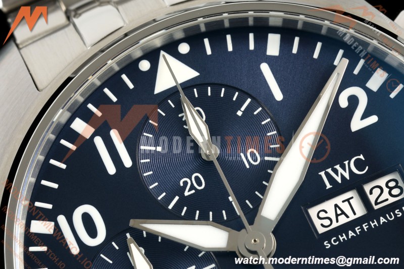 IWC - Pilots Chrono IW388102 41mm SS/SS Blue/Num APSF Cal. 69385 Mod