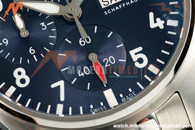 IWC - Pilots Chrono IW388102 41mm SS/SS Blue/Num APSF Cal. 69385 Mod