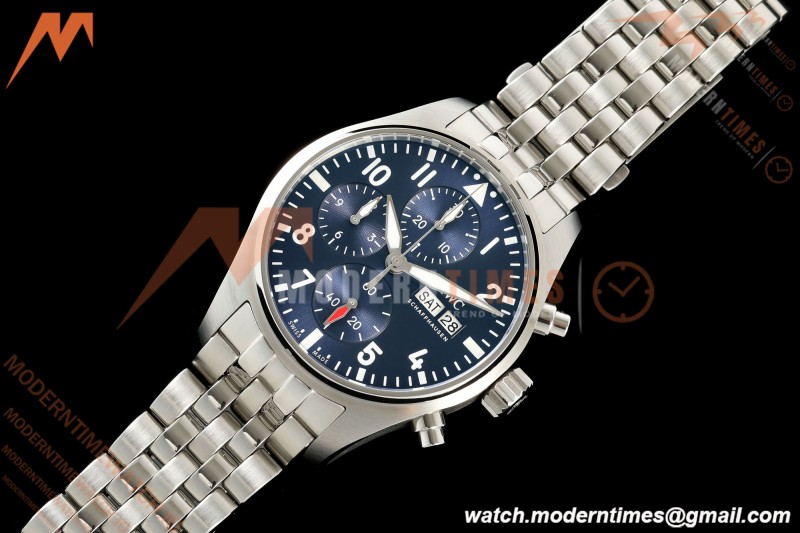 IWC - Pilots Chrono IW388102 41mm SS/SS Blue/Num APSF Cal. 69385 Mod