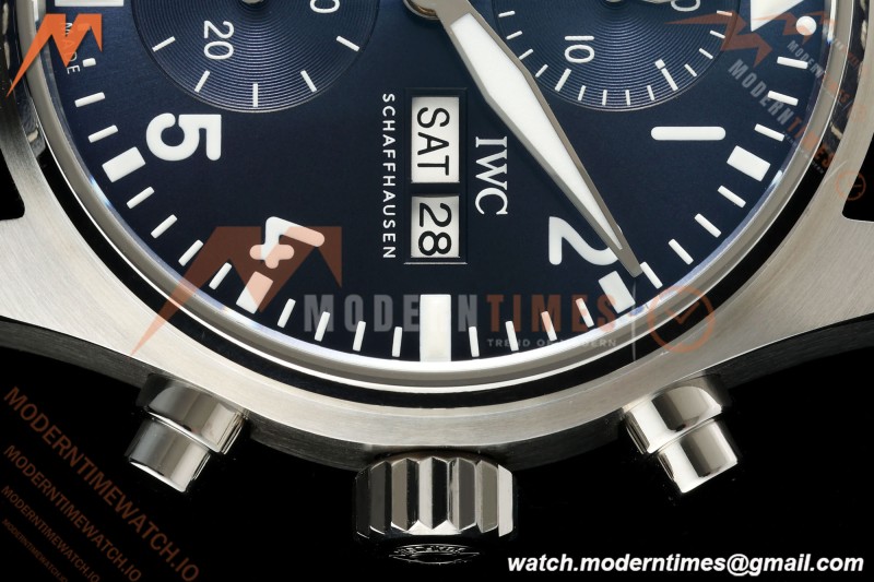 IWC - Pilots Chrono IW388101 41mm SS/LE Blue/Num APSF Cal. 69385 Mod