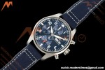 IWC - Pilots Chrono IW388101 41mm SS/LE Blue/Num APSF Cal. 69385 Mod