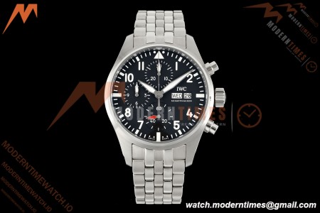 IWC - Pilots Chrono IW388113 41mm SS/SS Blk/Num APSF Cal. 69385 Mod | IWC 파일럿 크로노그래프 IIW388113 41mm 스테인리스 스틸/블랙/넘버 APSF 칼리버 69385 모델