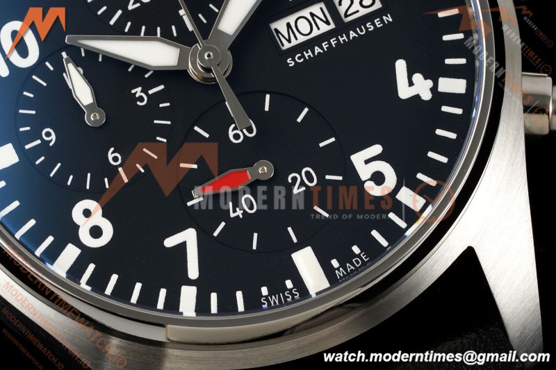 IWC - Pilots Chrono IW388111 41mm SS/LE Blk/Num APSF Cal. 69385 Mod