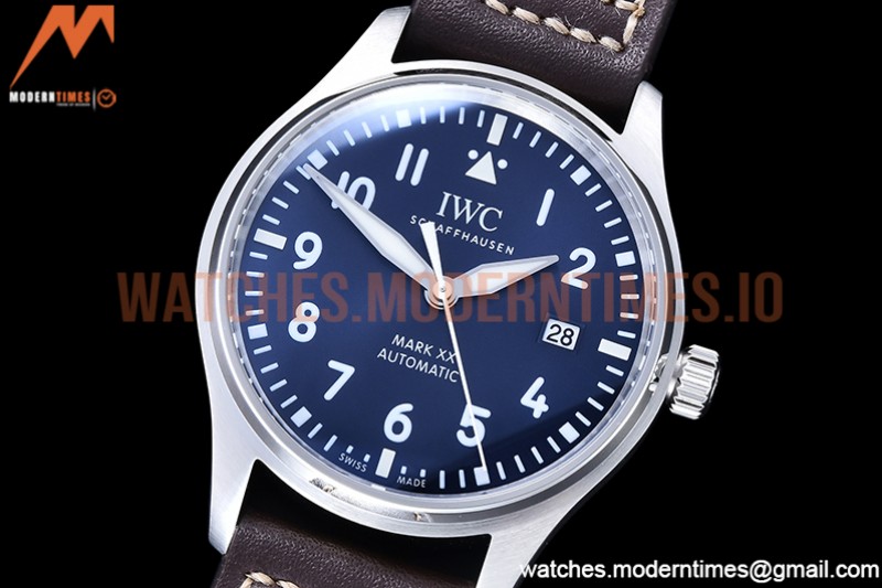 IWC - Mark XX IW328203 Brn SS/LE Blue YBF MY9015