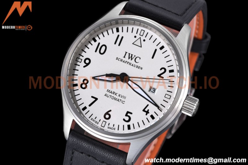 IWC - Mark XVIII 40mm Pilots Automatic SS/LE White GDF MY8215