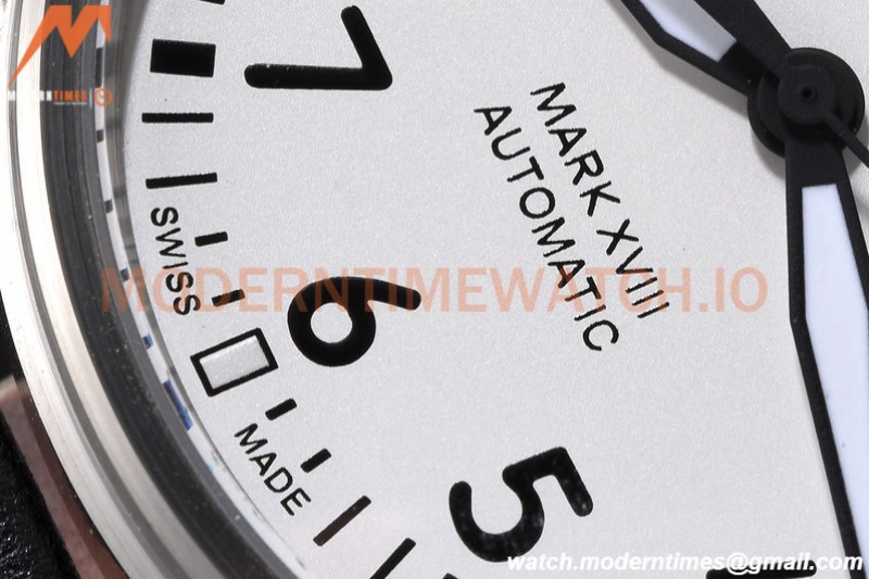 IWC - Mark XVIII 40mm Pilots Automatic SS/LE White GDF MY8215