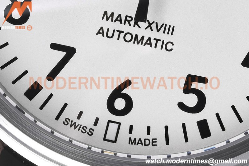 IWC - Mark XVIII 40mm Pilots Automatic SS/LE White GDF MY8215