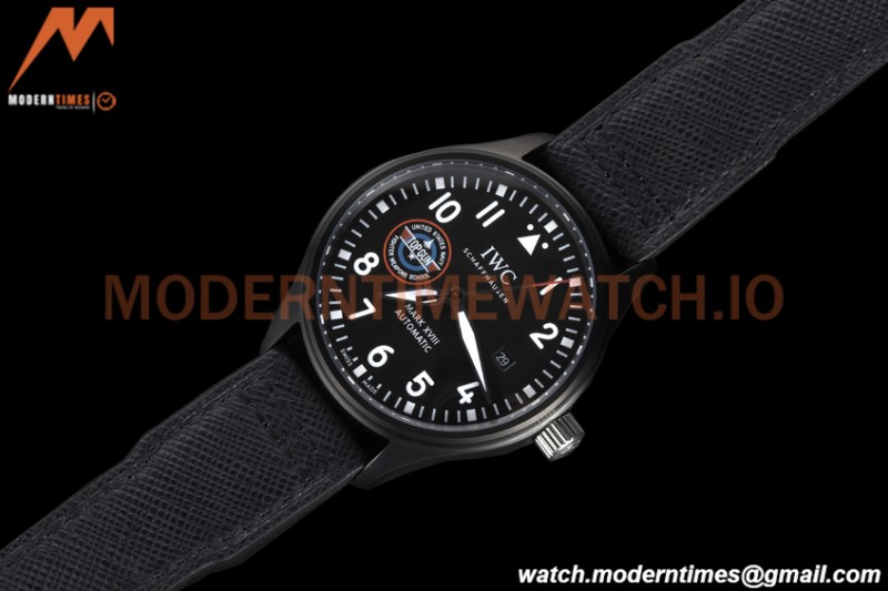 IWC - Mark XVIII 40mm Pilots Top Gun "SFTI" Automatic DLC/NY Black GDF MY8215
