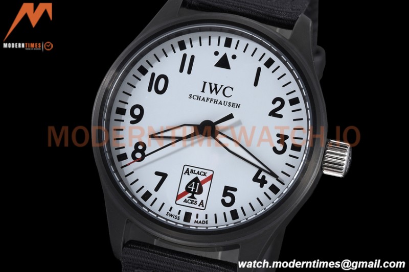 IWC - Pilots 41mm Automatic Black Aces PVD/NY Full Lumed White Dial GDF MY8215