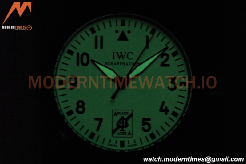 IWC - Pilots 41mm Automatic Black Aces PVD/NY Full Lumed White Dial GDF MY8215