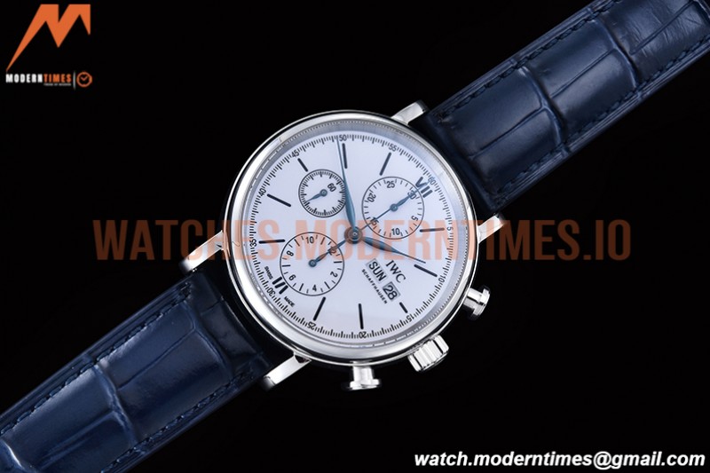 IWC - Portofino Chrono IW3910 SS/LE Wht/Blk Stk TWF A7750