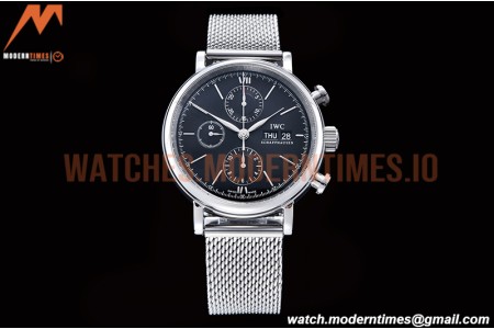 IWC - Portofino Chrono IW3910 SS/SS Blk/Stk TWF A7750