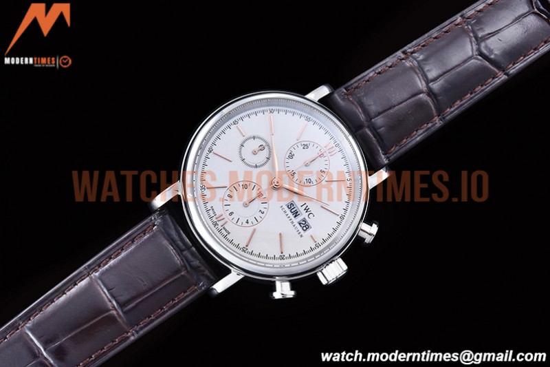 IWC - Portofino Chrono IW3910 SS/LE Wht/RG Stk TWF A7750