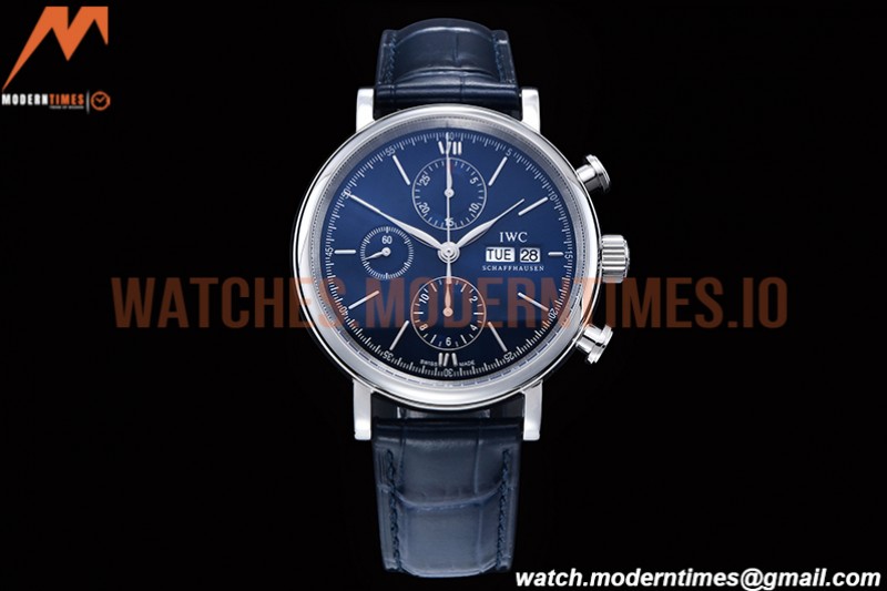 IWC - Portofino Chrono IW3910 SS/LE Blue/SS Stk TWF A7750
