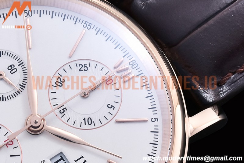 IWC - Portofino Chrono IW3910 RG/LE Wht/RG Stk TWF A7750