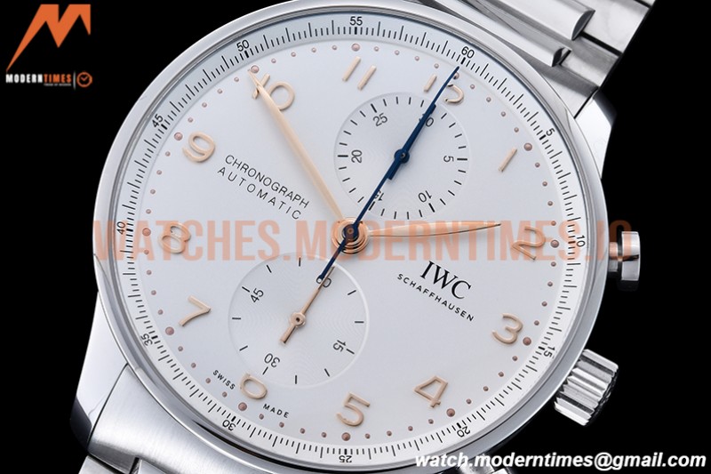 IWC - Portuguese Chrono Ed IW3716 SS/SS Wht/Num ZF A69355