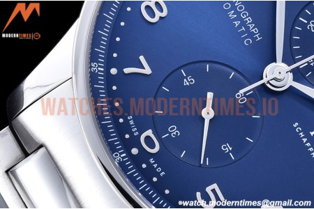 IWC - Portuguese Chrono Ed IW3716 SS/SS Blue/Num ZF A69355
