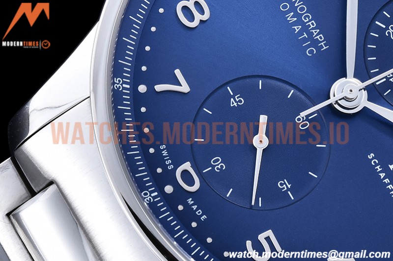 IWC - Portuguese Chrono Ed IW3716 SS/SS Blue/Num ZF A69355
