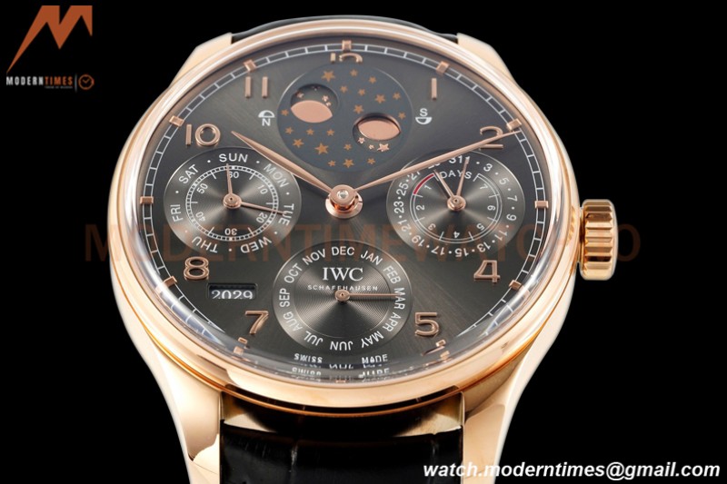 IWC - Portuguese Perpetual Calendar 42mm IW503404 RG/LE Grey/Num APSF A52010