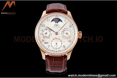 IWC - Portuguese Perpetual Calendar 42mm IW503302 RG/LE White/Num APSF A52010