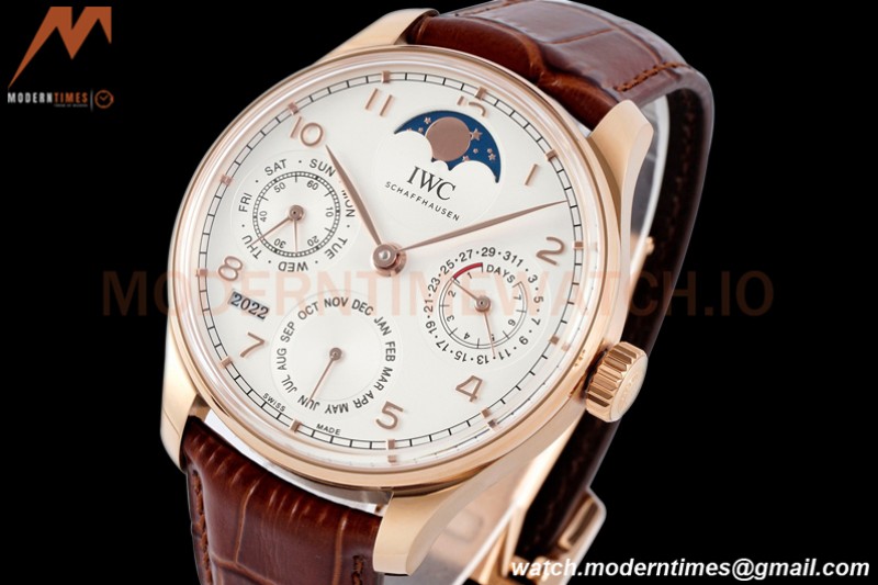 IWC - Portuguese Perpetual Calendar 42mm IW503302 RG/LE White/Num APSF A52010