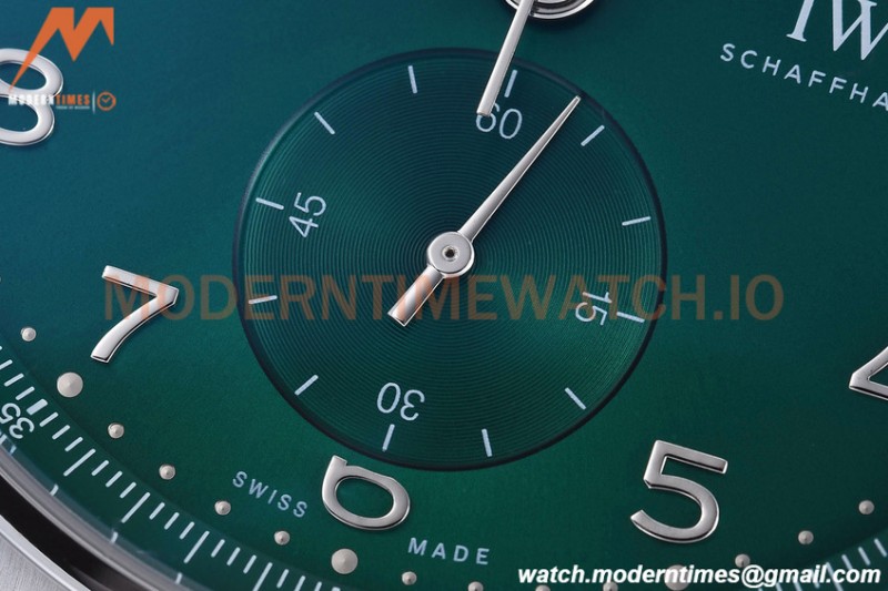 IWC - Portuguese Chronograph 41mm IW371615 SS/SS Green/Num ZF A69355