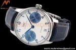 IWC - Portugieser Automatic IW500715 SS/LE Wht/Num Blue AZF A52010