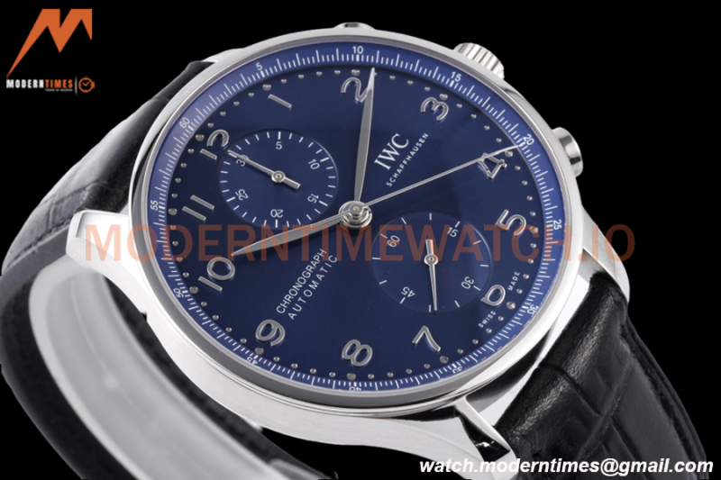 IWC - Portuguese Chronograph IW371601 41mm SS/LE Blue/Num ZF V2 A69355
