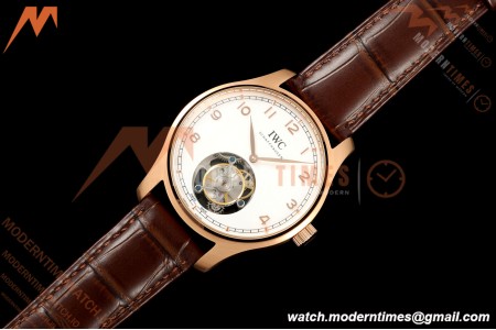IWC - Portugieser Handwind Automatic 40mm IW545801 RG/LE Wht/Num RMS Asian Tourb